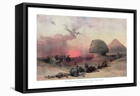 The Sphinx at Giza, Egypt, 1840S-David Roberts-Framed Premier Image Canvas