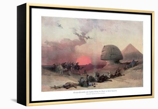The Sphinx at Giza, Egypt, 1840S-David Roberts-Framed Premier Image Canvas