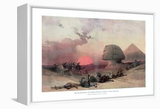 The Sphinx at Giza, Egypt, 1840S-David Roberts-Framed Premier Image Canvas