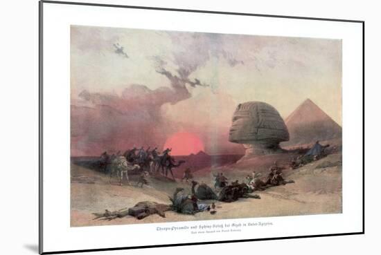 The Sphinx at Giza, Egypt, 1840S-David Roberts-Mounted Giclee Print