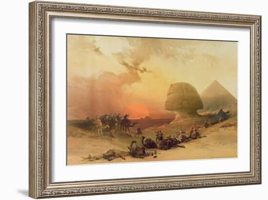 The Sphinx at Giza-David Roberts-Framed Giclee Print