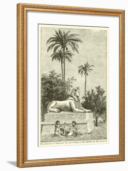 The Sphinx of Rameses Ii, According to the Sphinx at the Louvre-null-Framed Giclee Print