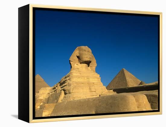 The Sphinx, Pyramids at Giza, Egypt-Kenneth Garrett-Framed Premier Image Canvas