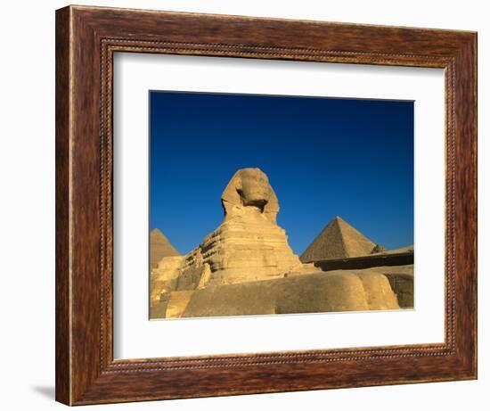 The Sphinx, Pyramids at Giza, Egypt-Kenneth Garrett-Framed Photographic Print