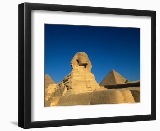 The Sphinx, Pyramids at Giza, Egypt-Kenneth Garrett-Framed Photographic Print