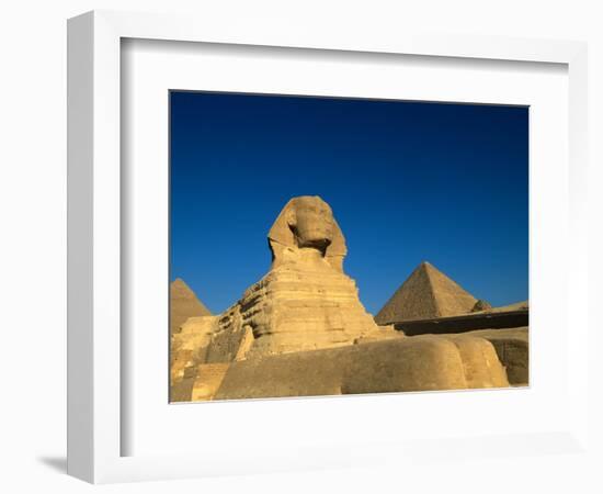 The Sphinx, Pyramids at Giza, Egypt-Kenneth Garrett-Framed Photographic Print