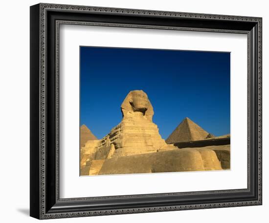 The Sphinx, Pyramids at Giza, Egypt-Kenneth Garrett-Framed Photographic Print