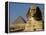 The Sphinx with 4th Dynasty Pharaoh Menkaure's Pyramid, Giza, Egypt-Kenneth Garrett-Framed Premier Image Canvas