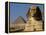 The Sphinx with 4th Dynasty Pharaoh Menkaure's Pyramid, Giza, Egypt-Kenneth Garrett-Framed Premier Image Canvas