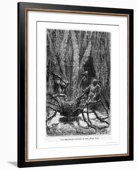 The Spider Crab, Illustration from "20,000 Leagues under the Sea"-Alphonse Marie de Neuville-Framed Giclee Print