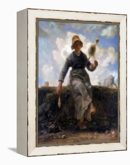The Spinner, Goatherd of the Auvergne, C1868-1869-Jean Francois Millet-Framed Premier Image Canvas