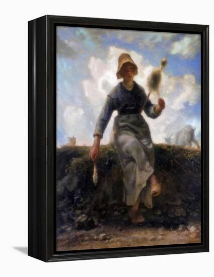 The Spinner, Goatherd of the Auvergne, C1868-1869-Jean Francois Millet-Framed Premier Image Canvas