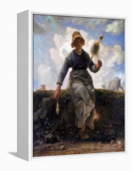 The Spinner, Goatherd of the Auvergne, C1868-1869-Jean Francois Millet-Framed Premier Image Canvas