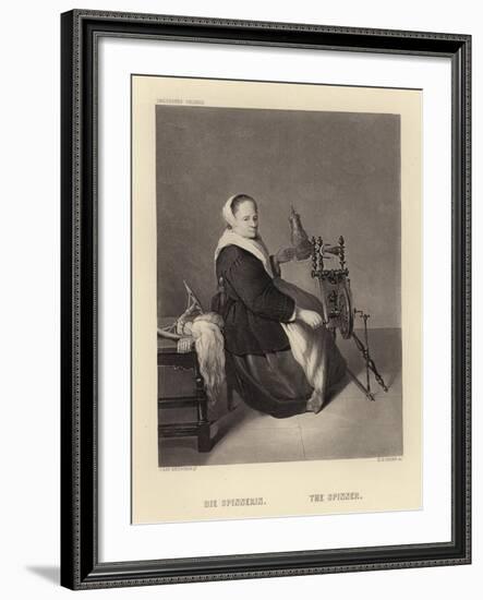 The Spinner-Caspar Netscher-Framed Giclee Print