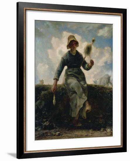 The Spinning Girl-Jean-François Millet-Framed Giclee Print