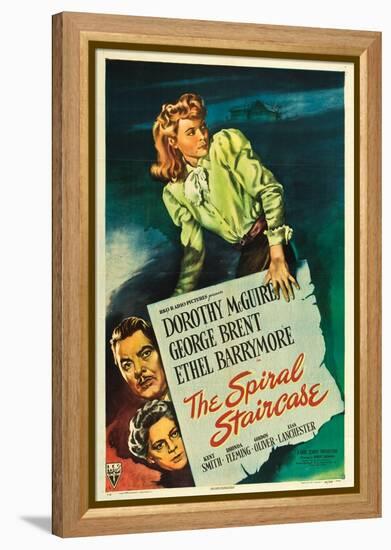 The Spiral Staircase, Dorothy McGuire, George Brent, Ethel Barrymore, 1945-null-Framed Stretched Canvas