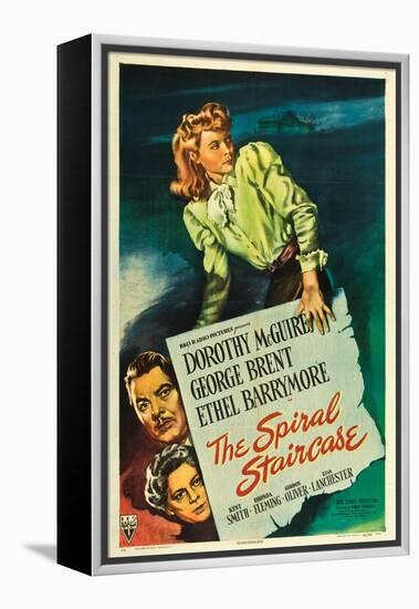 The Spiral Staircase, Dorothy McGuire, George Brent, Ethel Barrymore, 1945-null-Framed Stretched Canvas