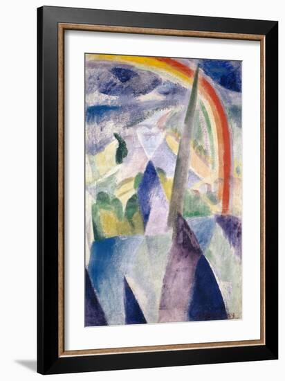 The Spire of Notre-Dame, 1909 (Mixed Media on Canvas)-Robert Delaunay-Framed Giclee Print