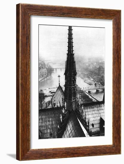 The Spire of Notre Dame Seen from the Towers, Paris, 1931-Ernest Flammarion-Framed Giclee Print