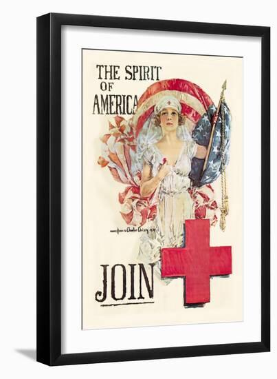 The Spirit of Americ Join-Howard Chandler Christy-Framed Art Print