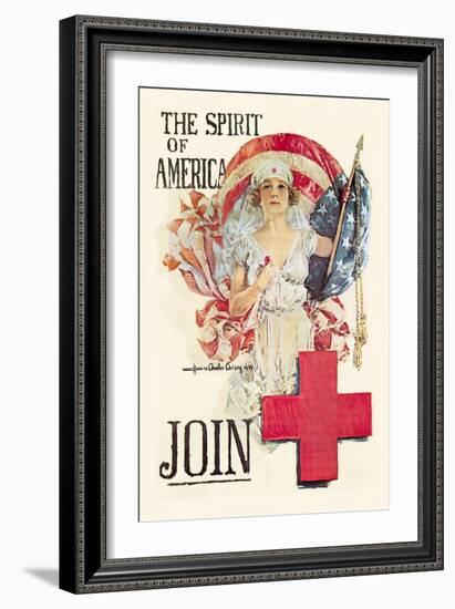 The Spirit of Americ Join-Howard Chandler Christy-Framed Art Print