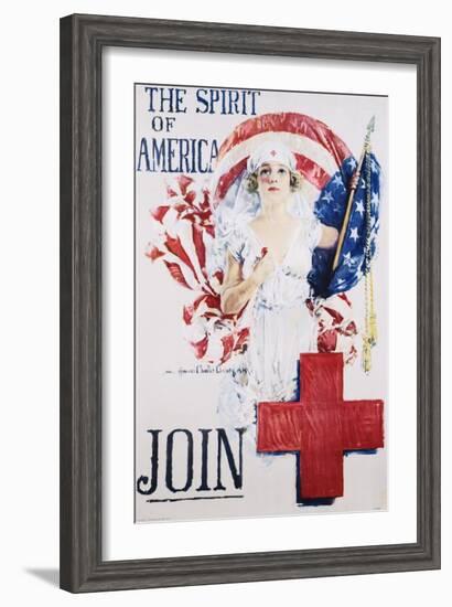 The Spirit of America Recruitment Poster-Howard Chandler Christy-Framed Giclee Print