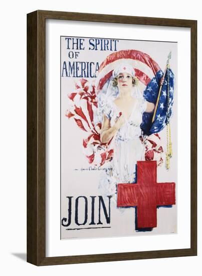 The Spirit of America Recruitment Poster-Howard Chandler Christy-Framed Giclee Print