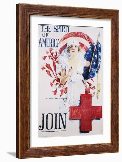 The Spirit of America Recruitment Poster-Howard Chandler Christy-Framed Giclee Print