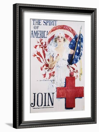 The Spirit of America Recruitment Poster-Howard Chandler Christy-Framed Giclee Print