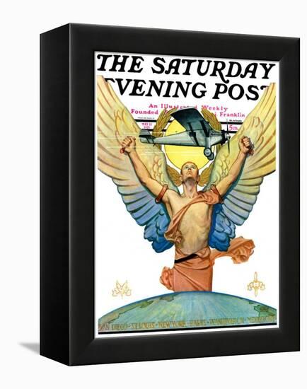 "The Spirit of Aviation," Saturday Evening Post Cover, May 12, 1928-Edgar Franklin Wittmack-Framed Premier Image Canvas