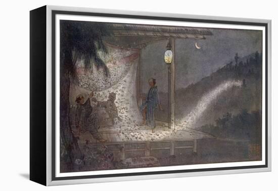 The Spirit of Jimpachi Avenges His Wrongful Death by Manifesting as a Swarm of Fireflies-R. Gordon Smith-Framed Stretched Canvas