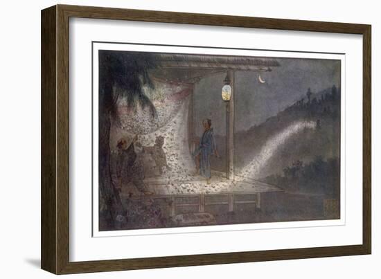 The Spirit of Jimpachi Avenges His Wrongful Death by Manifesting as a Swarm of Fireflies-R. Gordon Smith-Framed Art Print