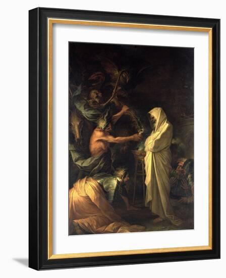 The Spirit of Samuel Appearing to Saul at the House of the Witch of Endor, 1668-Salvator Rosa-Framed Giclee Print