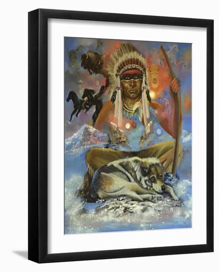 The Spirit of the War Bonnet-Sue Clyne-Framed Giclee Print