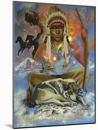 The Spirit of the War Bonnet-Sue Clyne-Mounted Giclee Print