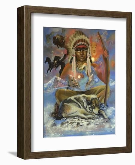 The Spirit of the War Bonnet-Sue Clyne-Framed Giclee Print