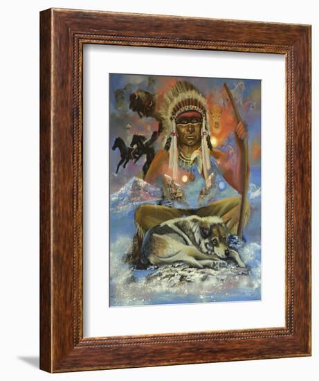 The Spirit of the War Bonnet-Sue Clyne-Framed Giclee Print