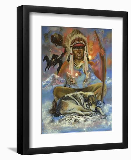 The Spirit of the War Bonnet-Sue Clyne-Framed Giclee Print