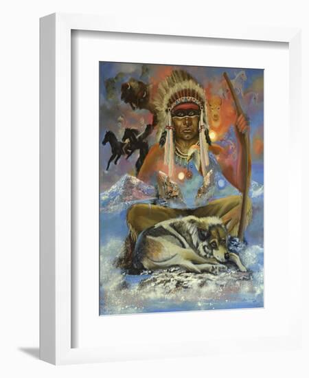 The Spirit of the War Bonnet-Sue Clyne-Framed Giclee Print