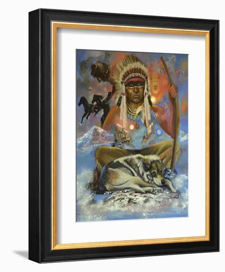 The Spirit of the War Bonnet-Sue Clyne-Framed Giclee Print