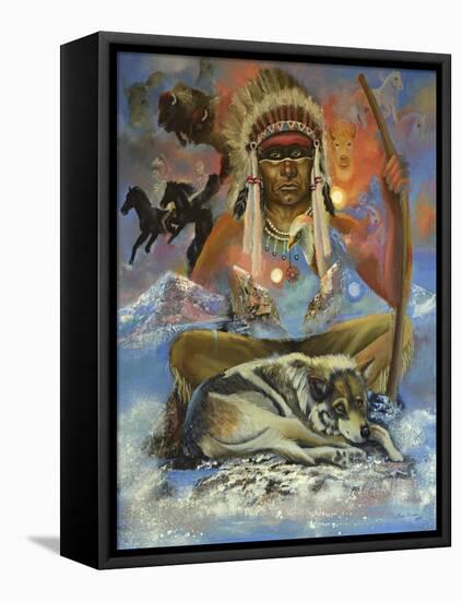 The Spirit of the War Bonnet-Sue Clyne-Framed Premier Image Canvas