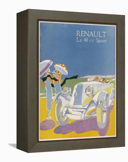 The Splendid Renault on a Fine Summer's Day-null-Framed Premier Image Canvas