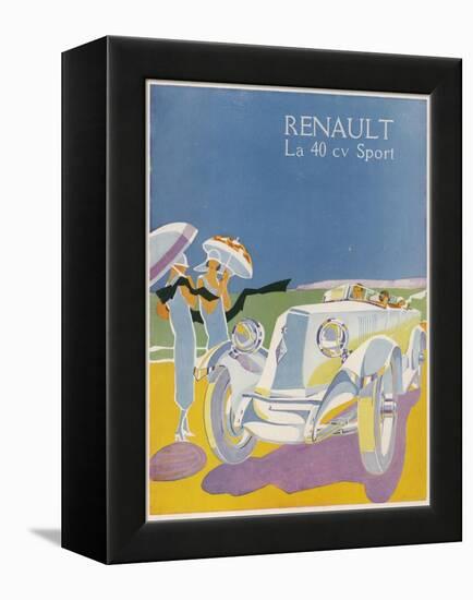 The Splendid Renault on a Fine Summer's Day-null-Framed Premier Image Canvas