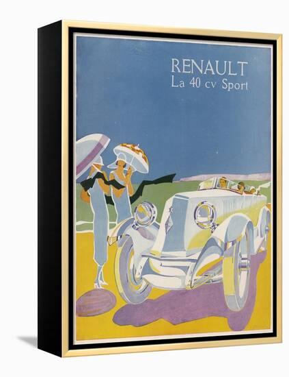 The Splendid Renault on a Fine Summer's Day-null-Framed Premier Image Canvas