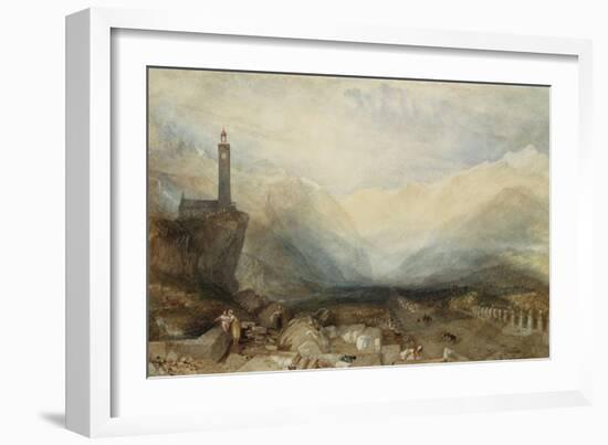 The Splugen Pass, c.1842-1843-J. M. W. Turner-Framed Giclee Print