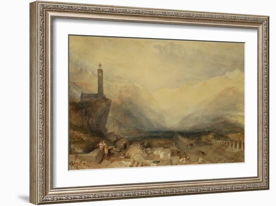 The Splugen Pass-Joseph Mallord William Turner-Framed Giclee Print