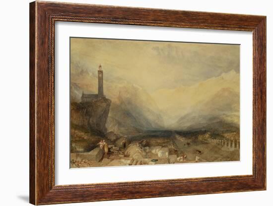 The Splugen Pass-Joseph Mallord William Turner-Framed Giclee Print