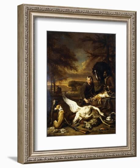 The Spoils of a Hunt with a Hunt Servant and a Black Page Holding a Bay, 1700-Jan Weenix-Framed Giclee Print