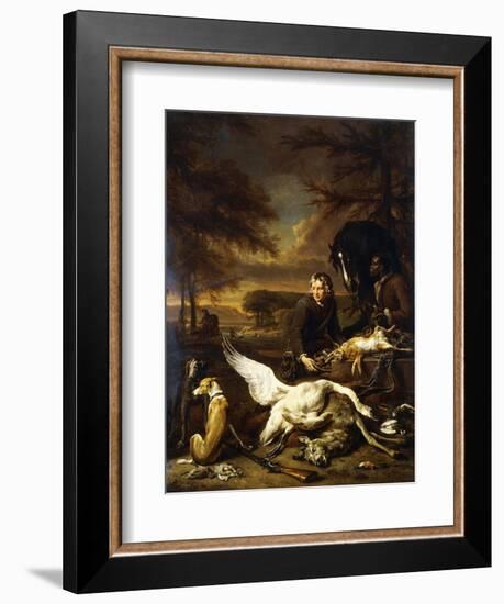 The Spoils of a Hunt with a Hunt Servant and a Black Page Holding a Bay, 1700-Jan Weenix-Framed Giclee Print