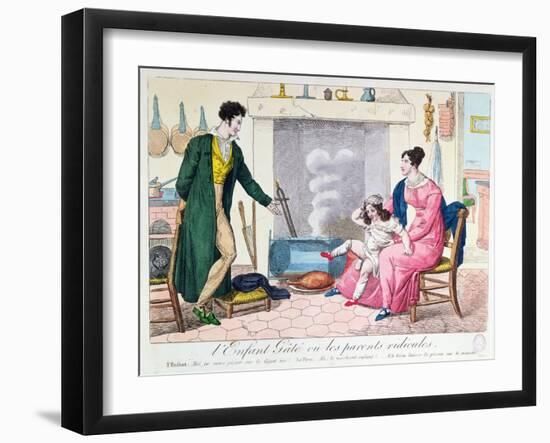 The Spoilt Child or the Ridiculous Parents, Early 19th Century-null-Framed Giclee Print